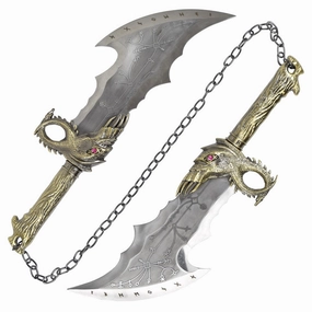 Colorful Decor POIGNARDS ORNEMENTAUX DE KRATOS' BLADES OF CHAOS GOD OF WAR