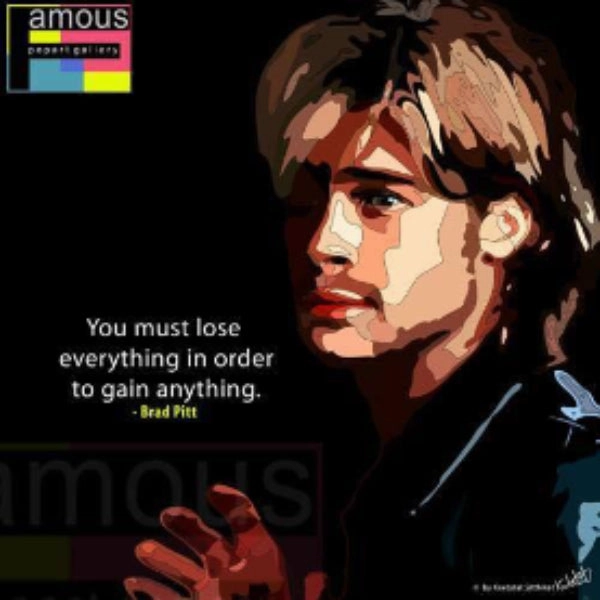 Pop Art Wall Decoration Drawing (Brad Pitt You must love)   Dining Table