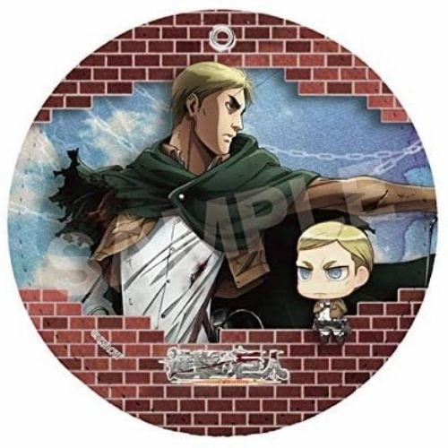 Geological Sample "Attack on Titan" Leather Coaster Keychain 10 Erwin