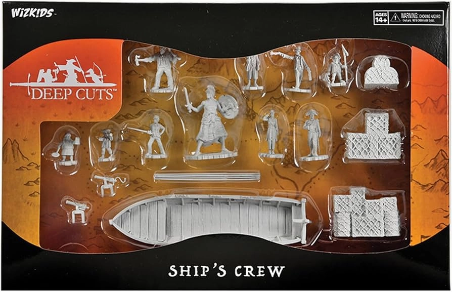 WIZKIDS UNPAINTED MINIS WV19 SHIP'S CREW BOXED SET Streamer Mode