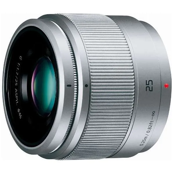 Panasonic Camera Lens LUMIX G 25mm/F1.7 ASPH. LUMIX Silver H-H025-S [Micro Four Thirds /Single Focus Lens] Battery operated