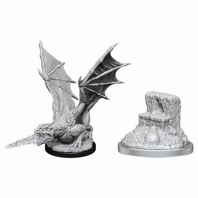 Paid Upgrade D&D Unpainted Minis WV19 White Dragon Wyrmling