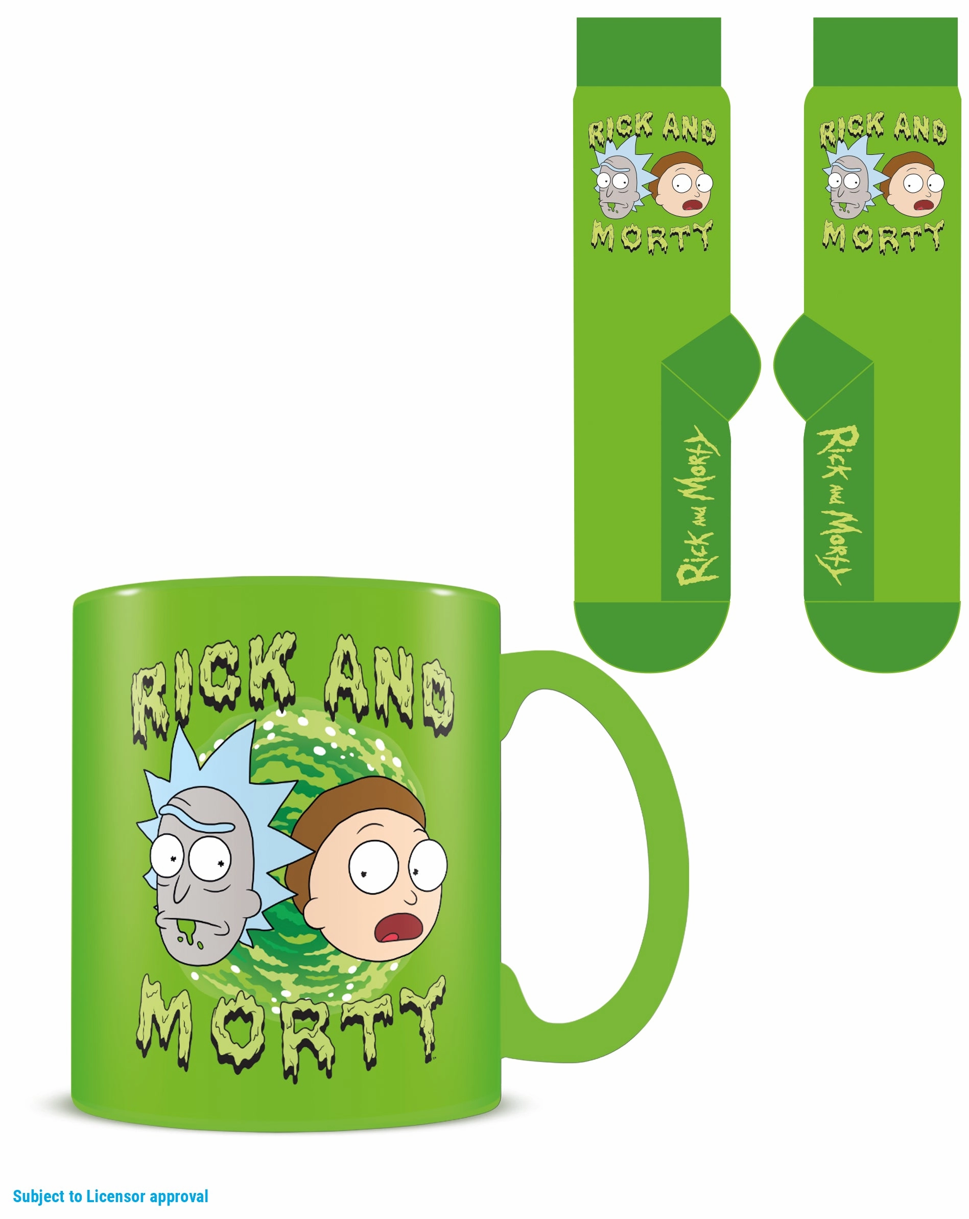 RICK & MORTY - Rick et Morty - Mug 315ml et Chaussettes 41-45 Statue Craftsperson Tiny Curio