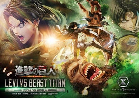 Bookshelf Accent Ultimate Premium Masterline "Attack on Titan" Levi VS Beast Titan