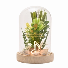 Opal White Tiny Individual DISNEY PRINCESSES - Ariel - Cloche Florale avec Lumi??re N??on