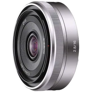 Chibi Product SONY Camera Lens E 16mm F2.8 for APS-C Silver SEL16F28 [Sony E / Single Focal Length Lens]