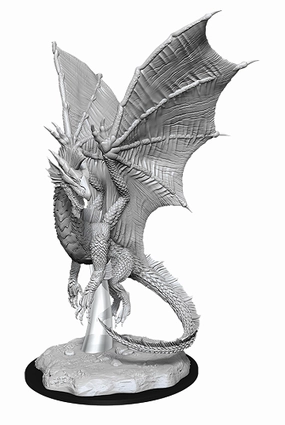 Perfect Understanding Exclusive Content D&D Unpainted Minis WV11 Young Silver Dragon