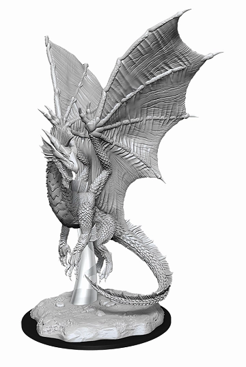 Perfect Understanding Exclusive Content D&D Unpainted Minis WV11 Young Silver Dragon