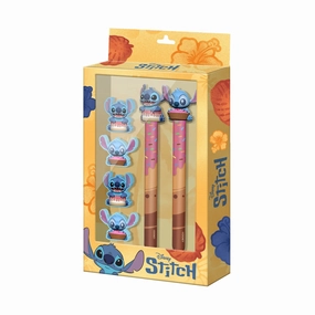Amiable Craftsperson Emblem Creator STITCH & ANGEL - Donut - Set de 2 Crayons   4 Gommes