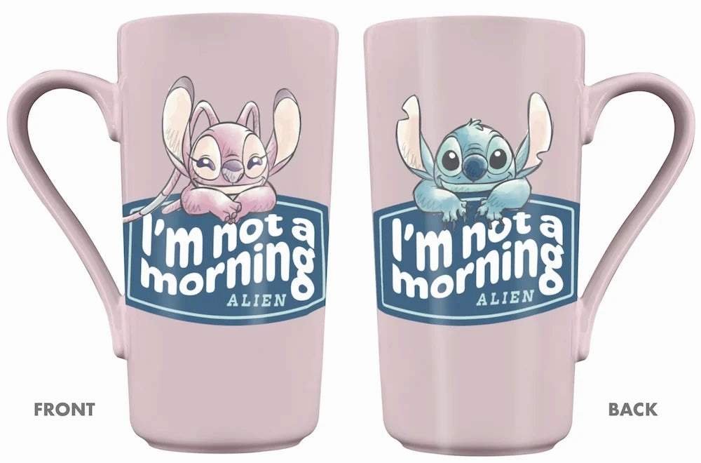 Kingly Majesty STITCH & ANGEL - I'm not a Morning Alien - Mug Latte 470ml