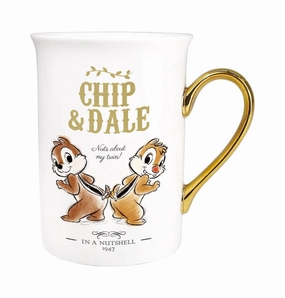 Luxury Decor Disney Gold Mug Elegant Tea Coffee Cup Chip & Dale 2018 A/W