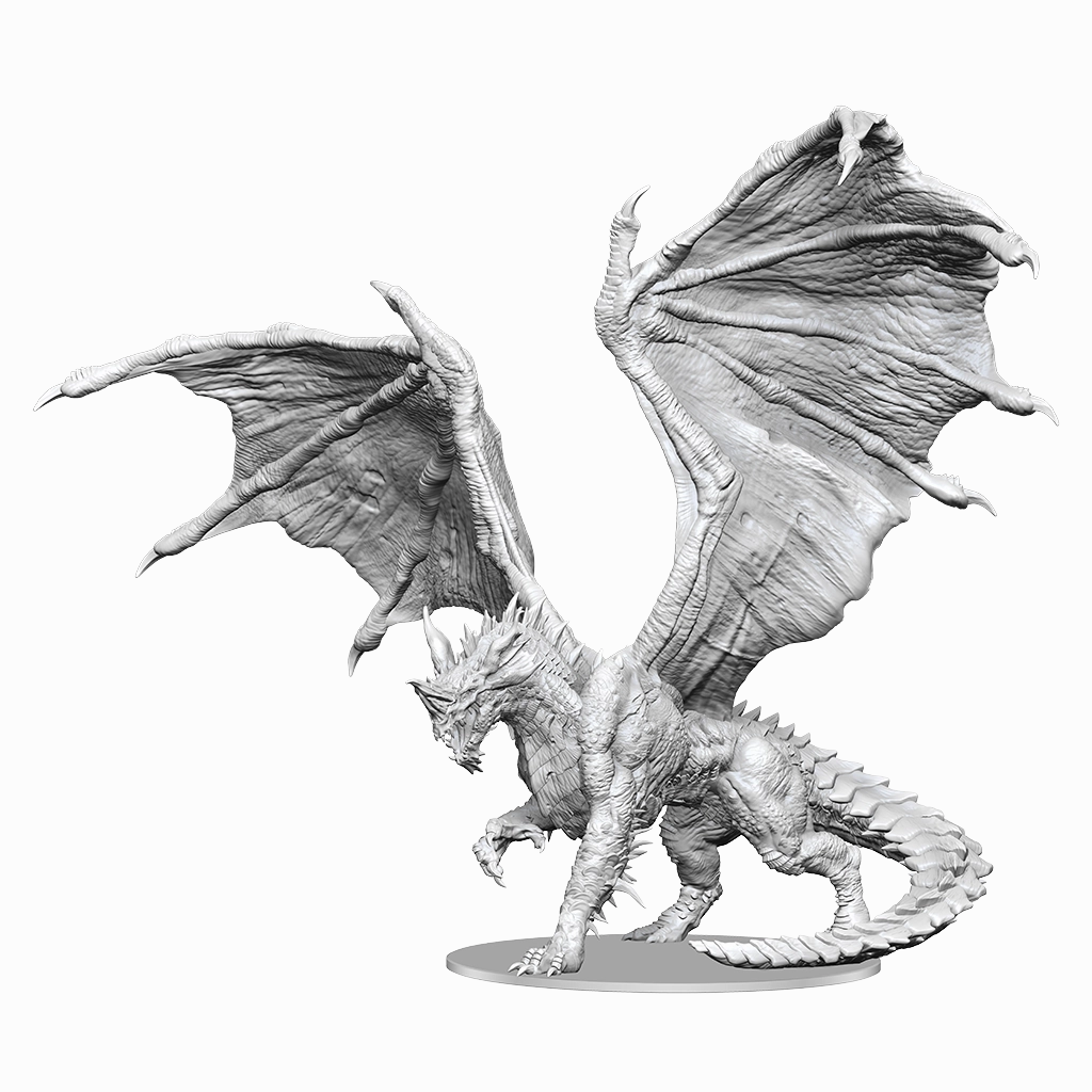 DND UNPAINTED MINIS ADULT BLUE DRAGON Groundbreaking